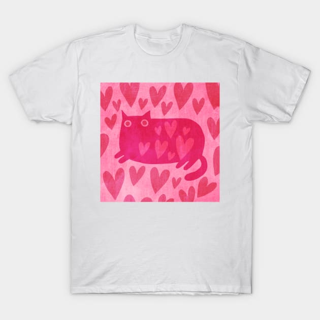 Cat love T-Shirt by Planet Cat Studio